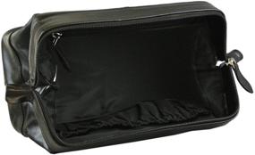 img 1 attached to 🧔 Premium Texcyngoods Men's Leather Shaving Toiletry Bag: Sleek Black Dopp Kit for Men