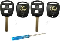 pack 2 replacement keyless entry remote key fob case shell fit for lexus es gs gx is ls lx rx sc is300 is330 gx470 gx300 rx300 keyless entry key fob cover logo