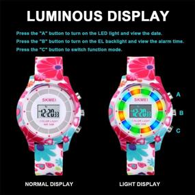 img 1 attached to 👧 CakCity Kids Digital Sport Watch for Boys Girls - Kid Waterproof Electronic Multi Function Cute Outdoor Watches with LED Luminous Alarm Stopwatch - Child Wristwatch Suitable for Ages 5 to 15