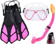 π adicop kids mask fin snorkel set: ideal gear for 3-7 years old boys and girls with panoramic snorkel mask, diving goggles, dry top snorkel, and adjustable fins - perfect for snorkeling, swimming, and freediving logo