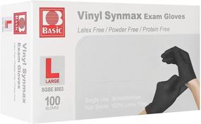 img 2 attached to 🧤 Synmax Vinyl Exam Gloves- 1000pcs - Latex-Free & Powder-Free - Large, Black Color - the Ultimate Disposable Medical Protection