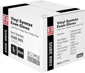 img 3 attached to 🧤 Synmax Vinyl Exam Gloves- 1000pcs - Latex-Free & Powder-Free - Large, Black Color - the Ultimate Disposable Medical Protection