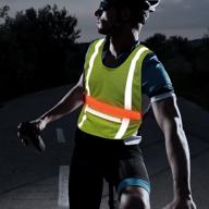 🏃 illumifun reflective vest running gear with large pocket - 2 flash mode led safety vest: adjustable high visibility for night cycling, motorcycle, running, jogging, dog walking logo