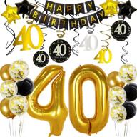 time to celebrate: vibrant 40th birthday decorations and balloons for men логотип