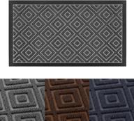 🚪 matall durable front door mat - grey heavy duty doormat for garage, patio & high traffic areas - indoor outdoor non-slip rug welcome entrance mat (29.5”x17”) logo