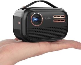 img 4 attached to YAKAR Portable Wi-Fi Projector: Wireless Screen with 1080p & 150 ANSI Lumens. Bluetooth, Speaker, Battery. Compatible with TV Stick, iPhone, Android, HDMI, USB, Tablet (Black)