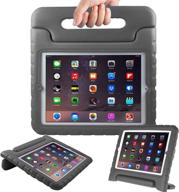 👦 avawo kids case for ipad 2 3 4 - lightweight shockproof stand w/handle - black logo