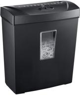 bonsaii c170-c: 12-sheet cross cut paper shredder for home use - efficient document and credit card shredding in black logo