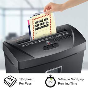 img 3 attached to Bonsaii C170-C: 12-Sheet Cross Cut Paper Shredder for Home Use - Efficient Document and Credit Card Shredding in Black