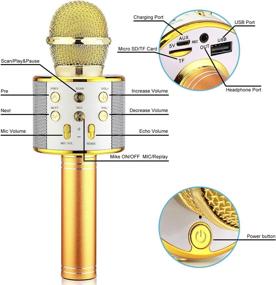 img 1 attached to 🎤 HL Audio Christmas Karaoke Microphone: Perfect for Kids Girls Holiday Fun!