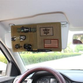 img 3 attached to WYNEX Car MOLLE Visor Panel: The Ultimate 🚗 Tactical Sun Visor Organizer for Vehicle & Truck Visors