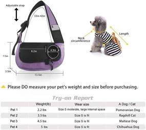 img 3 attached to HOOPET Pet Dog Sling Carrier - Small Cats Dogs Sling Bag Hands-Free Breathable Mesh Adjustable Strap for Outdoor Travel