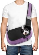 hoopet pet dog sling carrier - small cats dogs sling bag hands-free breathable mesh adjustable strap for outdoor travel logo