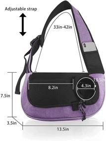 img 2 attached to HOOPET Pet Dog Sling Carrier - Small Cats Dogs Sling Bag Hands-Free Breathable Mesh Adjustable Strap for Outdoor Travel