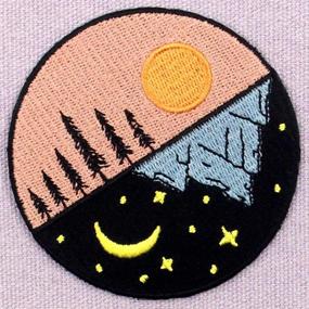 img 2 attached to 🌙 ZEGINs Day/Night Explore Outdoor Patch: Embroidered Applique Iron On/Sew On Emblem