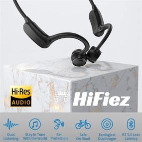 img 2 attached to Беспроводные наушники Hifiez Open Ear: легкие спортивные наушники Bluetooth для бега и фитнеса, водонепроницаемые беспроводные наушники - идеальны для активного отдыха на природе.