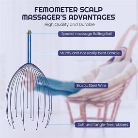 img 2 attached to Ultimate Head Massager Scalp Stress Relaxation Tool: 20-Fingered Head Scratcher, Acupuncture Point Massager for Deep Relaxation and Improved Sleep - 1 Pack