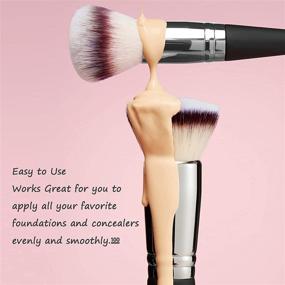 img 2 attached to Dual-Ended Daubigny Makeup Brushes: Foundation & Concealer Brush Combo for Perfect Looks. Featuring Premium Luxe Hair, Rounded-Tapered Flawless Brush Ideal for Liquid, Cream, Powder/Blending/Buffing/Concealer Application.