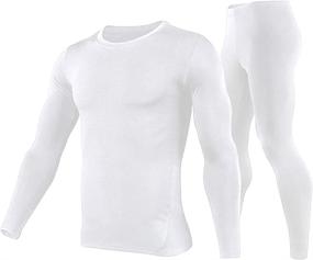 img 4 attached to 🧥 Men's Ultra-Soft Thermal Underwear: Fleece Lined Long Johns Set for Winter Skiing & Ultimate Warmth