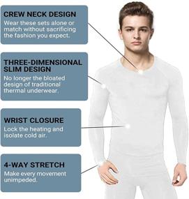 img 1 attached to 🧥 Men's Ultra-Soft Thermal Underwear: Fleece Lined Long Johns Set for Winter Skiing & Ultimate Warmth