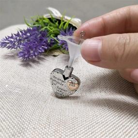 img 1 attached to Cremation Jewelry for Ashes: Forever in My Heart - Urn Pendant Necklace for Remembering Loved Ones