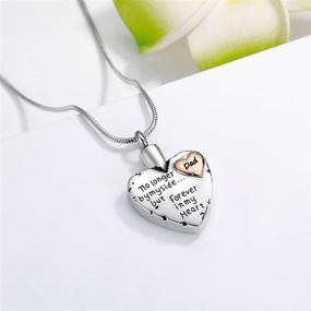 img 3 attached to Cremation Jewelry for Ashes: Forever in My Heart - Urn Pendant Necklace for Remembering Loved Ones