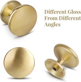 img 1 attached to 🔍 1 Inch Brass Drawer Knobs - 12-Pack Kitchen Cabinet Knobs by BIGLUFU