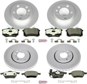 img 1 attached to 🚘 Volkswagen Euro-Stop Комплект тормозных колодок - Power Stop ESK899, передние и задние