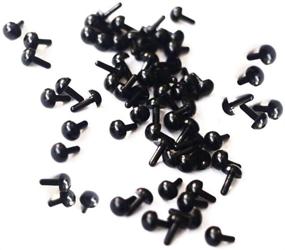img 2 attached to 🔴 100PCS DIY Crafting Kit: Black Plastic Eyes Noses Buttons - 0.2" Diameter