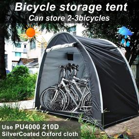 img 3 attached to 🚲 Waterproof Outdoor Bike Storage Shed with Window and Floor, Including 18-in-1 Snowflake Multi Tool and Combination Lock - Ideal for Storing 2 Bikes, Tricycle, and Gardening Tools