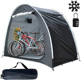 img 4 attached to 🚲 Waterproof Outdoor Bike Storage Shed with Window and Floor, Including 18-in-1 Snowflake Multi Tool and Combination Lock - Ideal for Storing 2 Bikes, Tricycle, and Gardening Tools