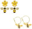 dangle earrings sunflower statement jewelry logo