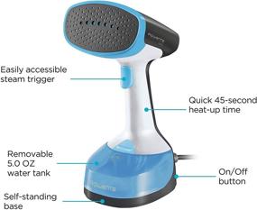 img 3 attached to 👕 Efficient Wrinkle Remover: Rowenta DR7071 Handheld Steamer in Blue