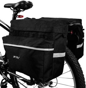 img 4 attached to 🚲 BV Bike Bag Bicycle Panniers with Adjustable Hooks, Easy Carrying Handle, Enhanced Reflective Trim and Spacious Pockets