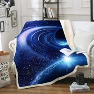 🌌 ultimate cosmic comfort: blanket direct super soft twin/full size galaxy plush fleece, 60"x 80" (galaxy) logo
