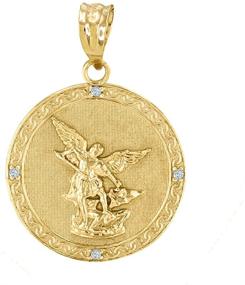 img 4 attached to Divinely Crafted: Saint Michael Archangel Diamond Pendant - Exquisite Women's Jewelry in Pendants & Coins