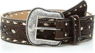 nocona belt co brown inlay men's accessories logo