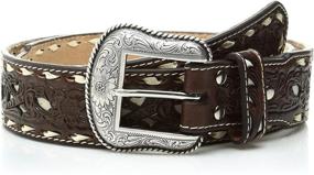 img 1 attached to Nocona Belt Co Brown Inlay Men's Accessories