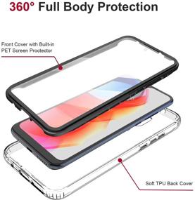 img 3 attached to Rugged Clear Case with Screen Protector for Motorola Moto G Play 2021 - Ultimate Protection in Black