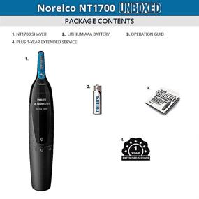 img 3 attached to Philips Norelco Series 1000 Nosetrimmer NT1700 - Precision Hair Trimming for Nose, Ear, and Eyebrows with ProtecTube Technology - Black