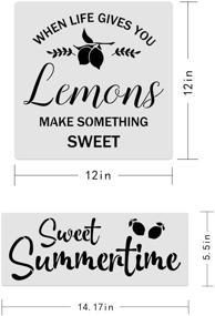 img 2 attached to 🌻 Creative DIY Farmhouse Wood Signs with 8pcs Reusable Summer Stencils - Lemon, Sunflower, Pineapple - 12x12 Inches