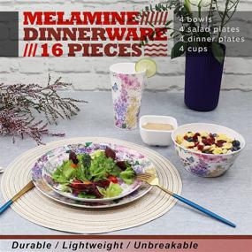 img 3 attached to 🍽️ Durable and Lightweight DAPOTO Melamine Dinnerware Bowls for Indoor Use