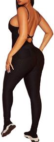 img 1 attached to 👗 Sumtory Stretch Bandage Jumpsuits: Trendy Fitness Women's Apparel for Jumpsuits, Rompers & Overalls