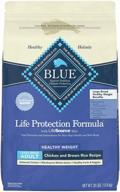 blue buffalo life protection formula natural adult large breed healthy weight dry dog food: chicken & brown rice for optimal health logo