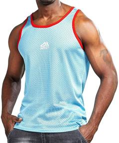 img 4 attached to 👕 AIMPACT Men's Athletic Mesh Dry Fit Tank Top - Ideal Casual Sleeveless Workout Shirts