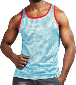 img 2 attached to 👕 AIMPACT Men's Athletic Mesh Dry Fit Tank Top - Ideal Casual Sleeveless Workout Shirts