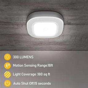 img 3 attached to 🕯️ Yurnero Wireless Motion Sensor Light: 300 Lumen Battery Operated LED for Closets, Stairs and More!