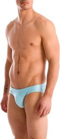 img 2 attached to Enhance Your Swimwear Style with Gary Majdell Sport Men's Solid Contour Pouch Bikini Swimsuit