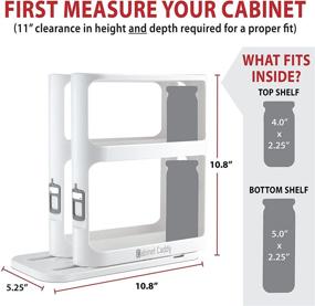 img 2 attached to 🗄️ Cabinet Caddy (White): Space-Saving Spice Rack Organizer for Prescriptions, Essential Oils, and More