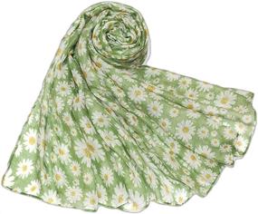 img 3 attached to Sundayrose Flower Summer Scarves for Women - Fashionable Accessories and Stylish Scarves & Wraps